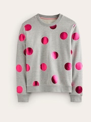 Boden Grey 100% Cotton Hannah Printed Sweatshirt - Image 5 of 6