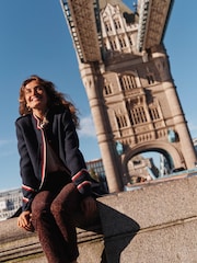 Boden Blue Hamilton Tipped Coat - Image 1 of 8