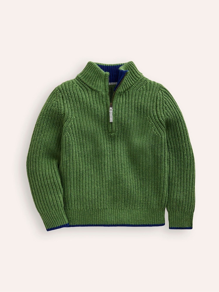 Boden Green Heritage Half-Zip Jumper - Image 1 of 3