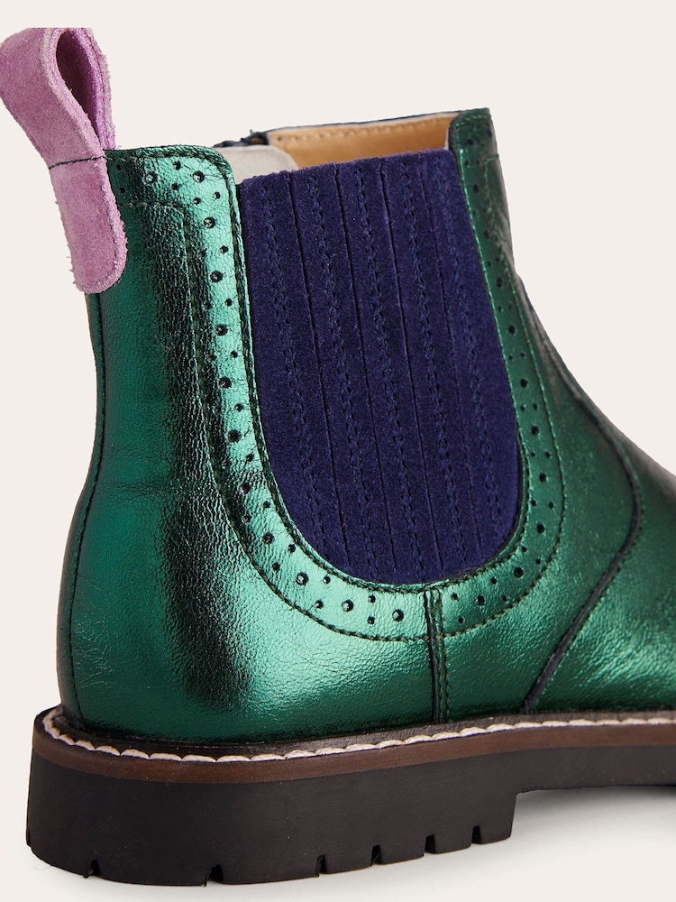 Boden Green Leather Chelsea Boots - Image 2 of 2