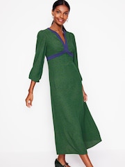 Boden Green Imelda Border Print Midi Dress - Image 1 of 5