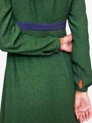 Boden Green Imelda Border Print Midi Dress - Image 2 of 5