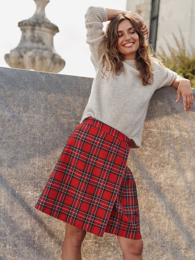 Boden Red Helen Buckled Kilt - Image 2 of 6