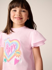 Little Bird by Jools Oliver Pink Rainbow T-shirt and Leggings Set - Image 7 of 15