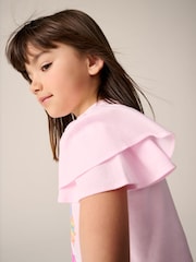 Little Bird by Jools Oliver Pink Rainbow T-shirt and Leggings Set - Image 8 of 15