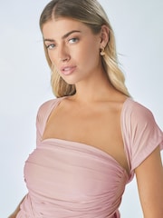 Altrosa - Bridesmaid Multifunktions-Maxikleid aus Netzstoff - Bild 5 von 9