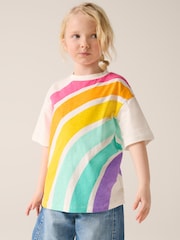 Little Bird by Jools Oliver Rainbow Oversized Short Sleeve T-Shirt - Image 3 of 4