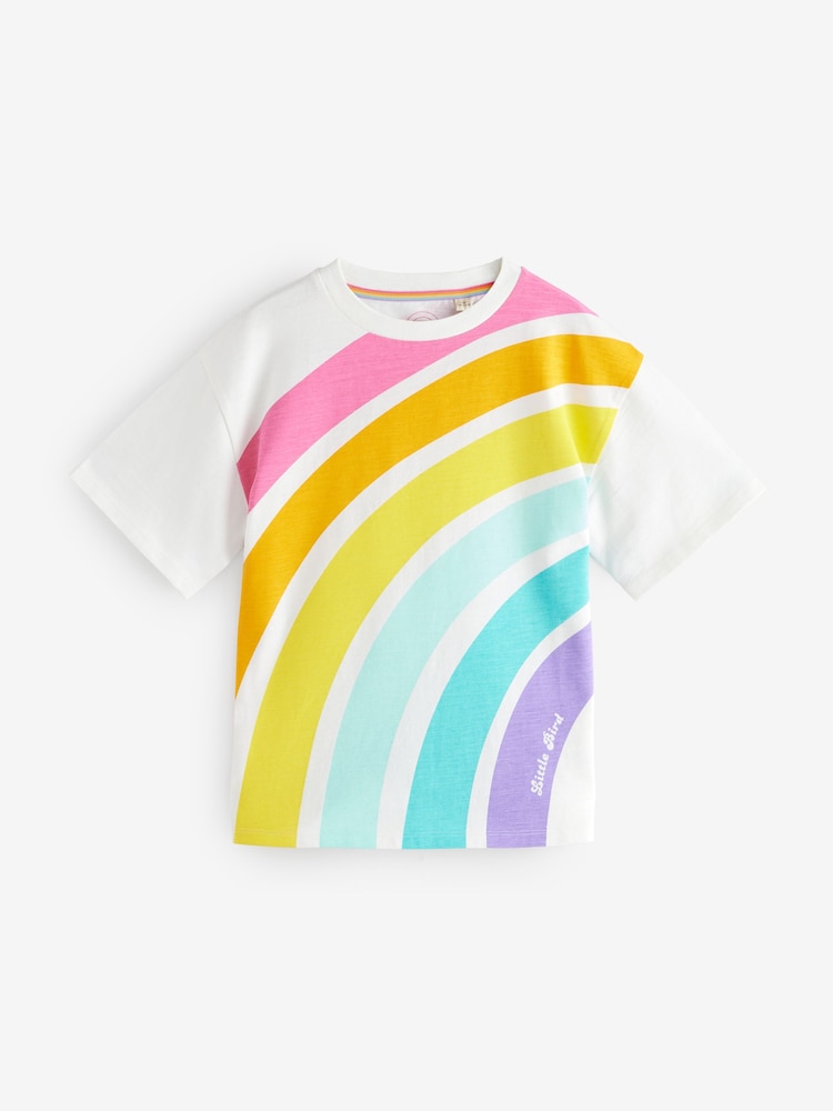 Little Bird by Jools Oliver Rainbow Oversized Short Sleeve T-Shirt - Image 5 of 6