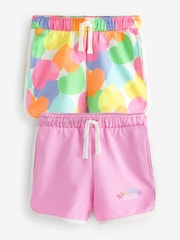 Little Bird by Jools Oliver Pink Rainbow 2 Pack Shorts - Image 1 of 16