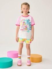 Little Bird by Jools Oliver Pink Rainbow 2 Pack Shorts - Image 4 of 16