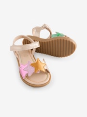 Little Bird by Jools Oliver Multi Metallic Rainbow Star Sandals - Image 5 of 5