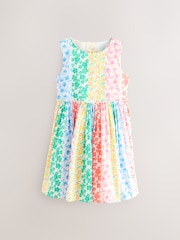 Little Bird by Jools Oliver Multi Rainbow Floral Colourful Rainbow Woven Dress - Image 5 of 7