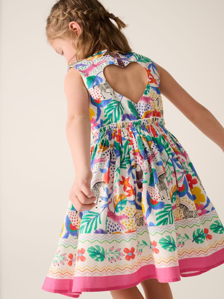 Rosa - Little Bird by Jools Oliver Colourful Rainbow Woven Dress - Imagen 2 de 7