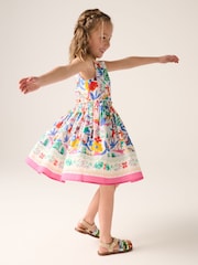 Rosa - Little Bird by Jools Oliver Colourful Rainbow Woven Dress - Imagen 3 de 7