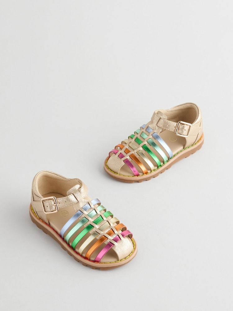 Little Bird by Jools Oliver Multi Younger Rainbow Fisherman Sandals - Image 1 of 5