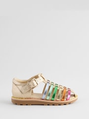 Little Bird by Jools Oliver Multi Younger Rainbow Fisherman Sandals - Image 2 of 5