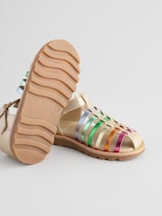 Little Bird by Jools Oliver Multi Younger Rainbow Fisherman Sandals - Image 5 of 5