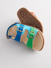 Little Bird by Jools Oliver Multi Rainbow Buckle Footbed Sandals - Image 3 of 4