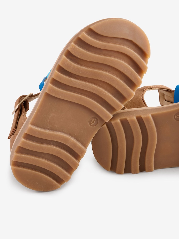 Little Bird by Jools Oliver Brown Younger Rainbow Fisherman Sandals - Image 6 of 6
