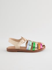 Мульти - Little Bird by Jools Oliver Rainbow Fisherman Sandals - Image 2 of 5