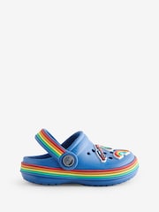 Little Bird by Jools Oliver Blue Rainbow Charm Clogs - Image 3 of 5