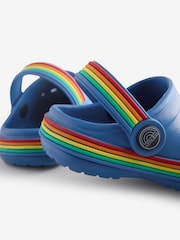 Little Bird by Jools Oliver Blue Rainbow Charm Clogs - Image 4 of 5