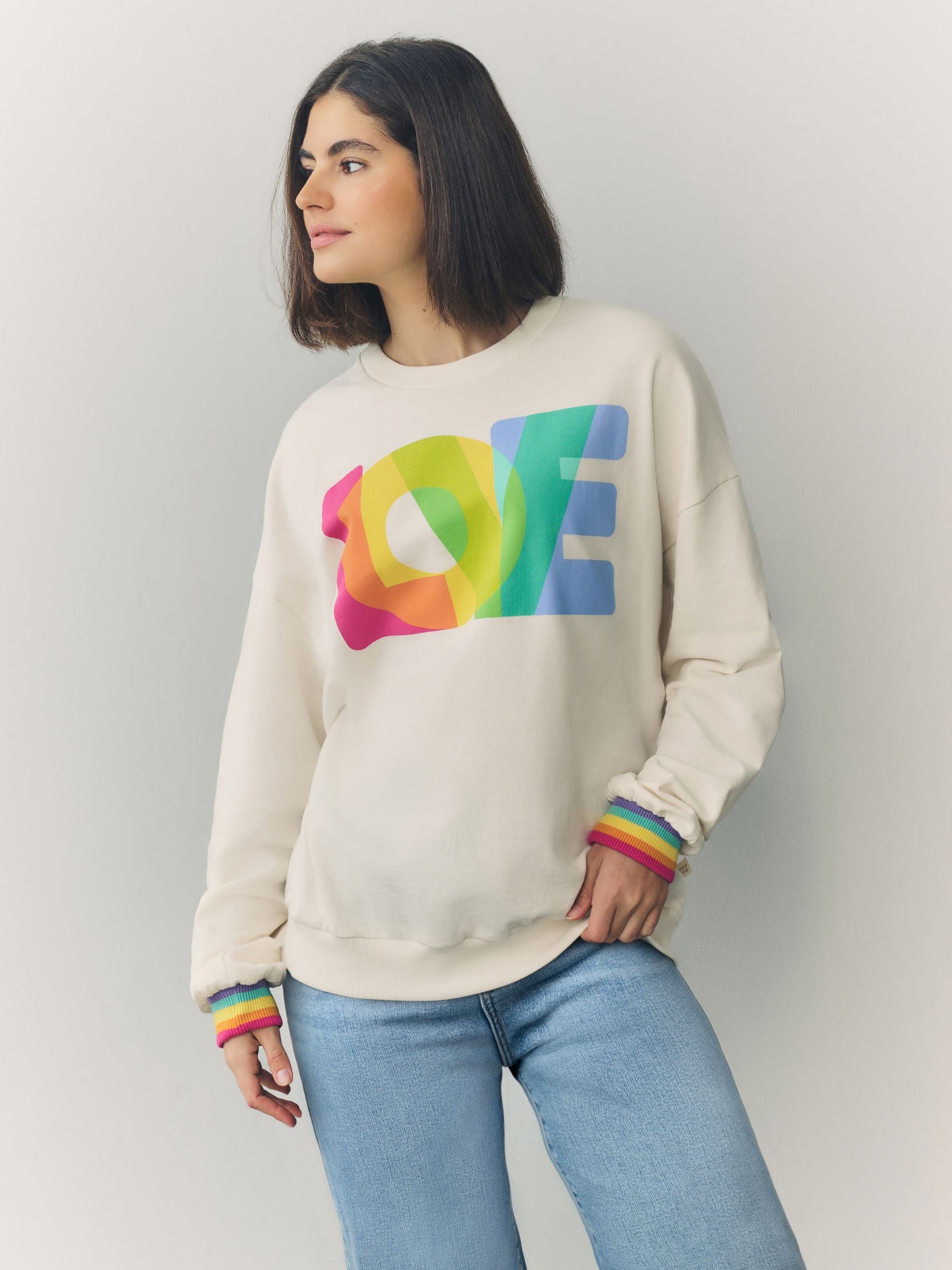 Little Bird by Jools Oliver Multi Adult Rainbow Sweatshirt