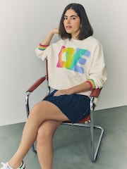 Little Bird by Jools Oliver Multi Adult Rainbow Sweatshirt - Image 1 of 5