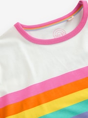 Little Bird by Jools Oliver Multi Rainbow Stripe T-Shirt - Image 5 of 6