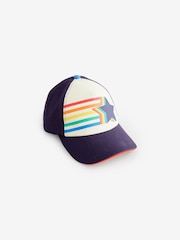 Little Bird by Jools Oliver Navy Rainbow Star Baseball Cap - Image 1 of 4
