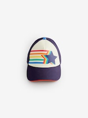 Little Bird by Jools Oliver Navy Rainbow Star Baseball Cap - Image 3 of 4