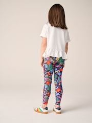 Little Bird by Jools Oliver White Rainbow T-shirt and Leggings Set - Image 4 of 7