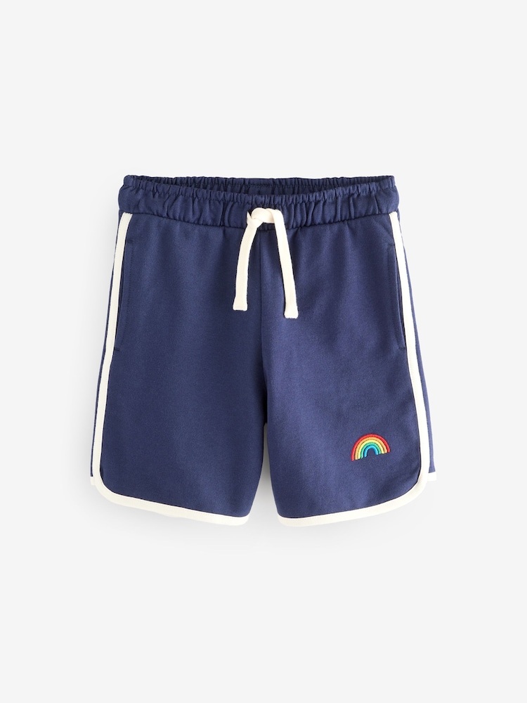 Little Bird by Jools Oliver Navy/Red Rainbow 2 Pack Shorts - Image 2 of 8