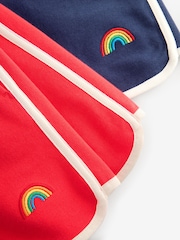 Little Bird by Jools Oliver Navy/Red Rainbow 2 Pack Shorts - Image 7 of 8