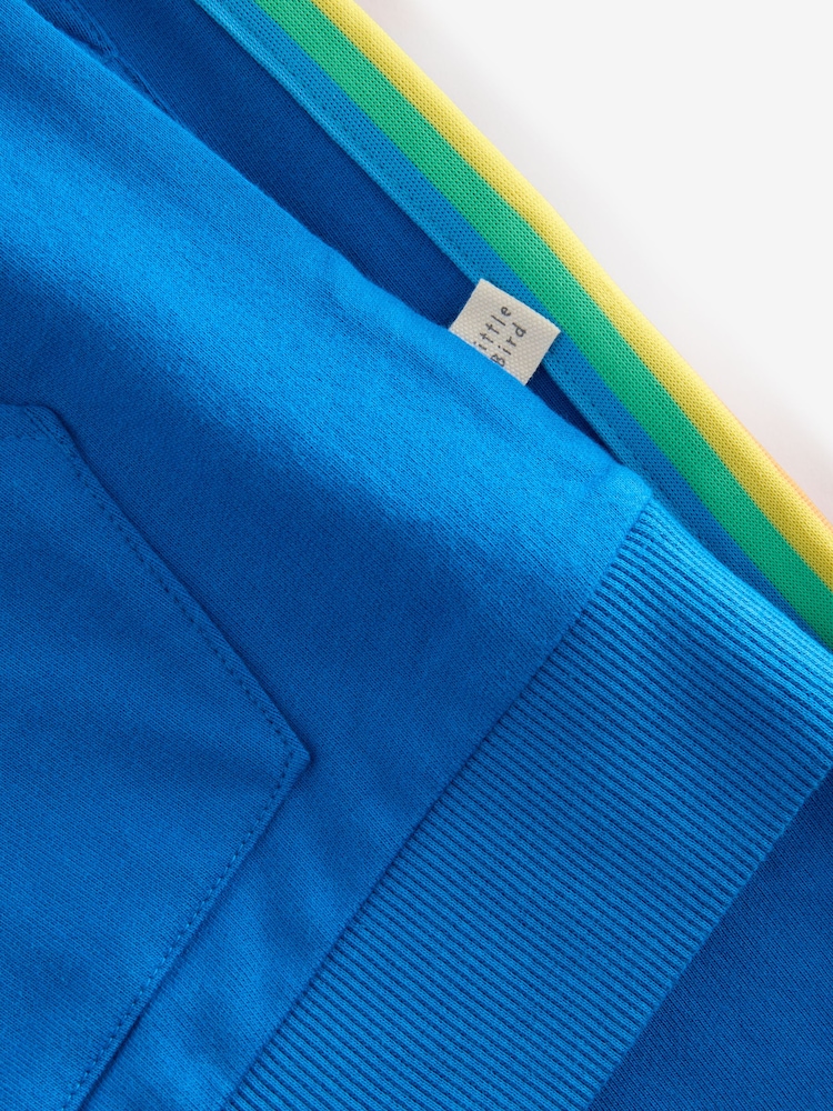 Little Bird by Jools Oliver Blue Rainbow Short Sleeve Sweat Top and Shorts Set - Image 18 of 18