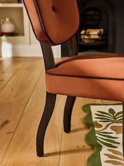 Nina Campbell Rust Brown Dining Chairs - Image 7 of 8
