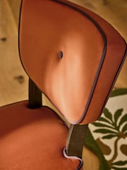 Nina Campbell Rust Brown Dining Chairs - Image 8 of 8