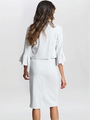 Gina Bacconi Gigi Moss Crepe Bolero - Image 2 of 5