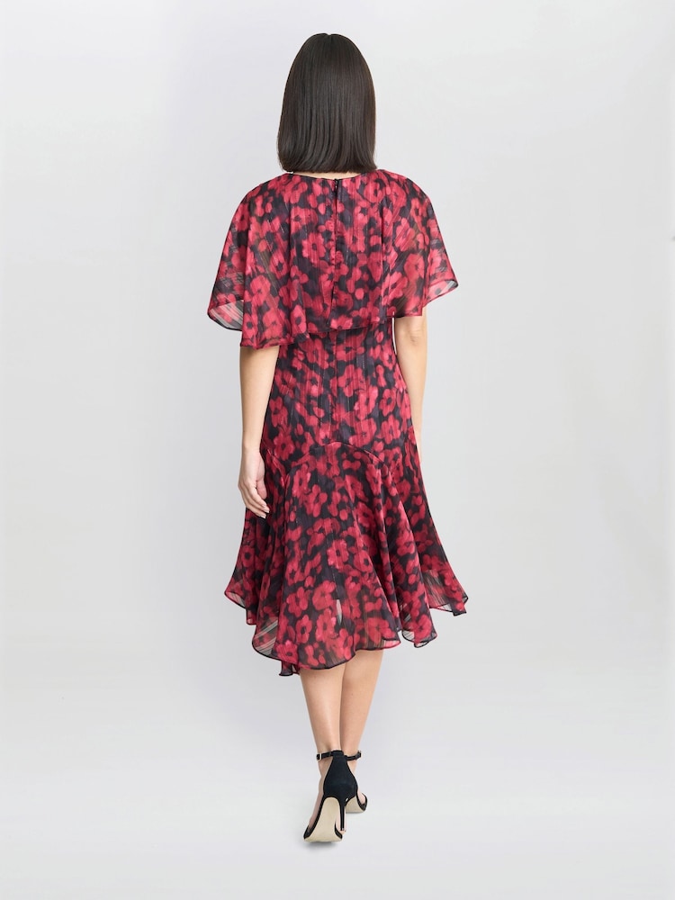 Gina Bacconi Annette Chiffon Black Dress - Image 2 of 5
