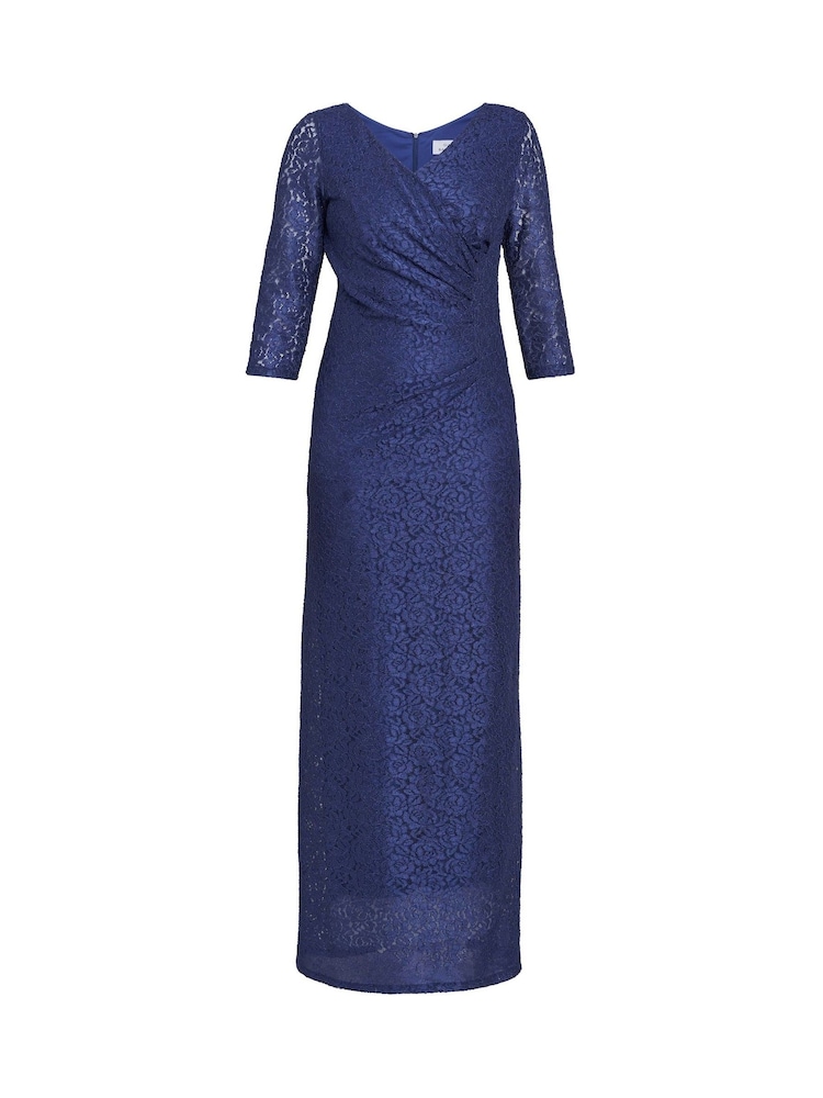 Gina Bacconi Blue Fearne Lace Wrap Maxi Dress - Image 4 of 4