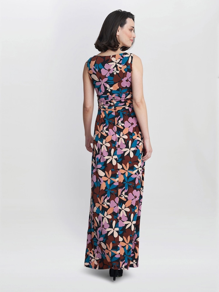 Gina Bacconi Idra Jersey Black Maxi Dress - Image 2 of 5