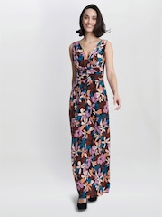 Gina Bacconi Idra Jersey Black Maxi Dress - Image 3 of 5