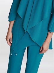 Gina Bacconi Green Wilma Chiffon Suit Top and Trousers Set - Image 5 of 5
