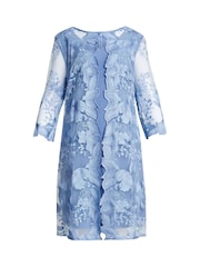Gina Bacconi Blue Savoy Embroidered Lace Mock Jacket With Jersey Dress - Image 6 of 6