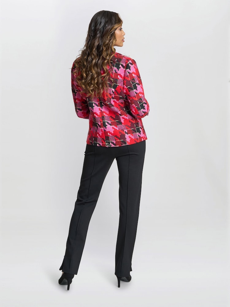 Gina Bacconi Red Kim Blazer Jacket - Image 2 of 6