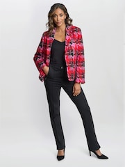 Gina Bacconi Red Kim Blazer Jacket - Image 3 of 6