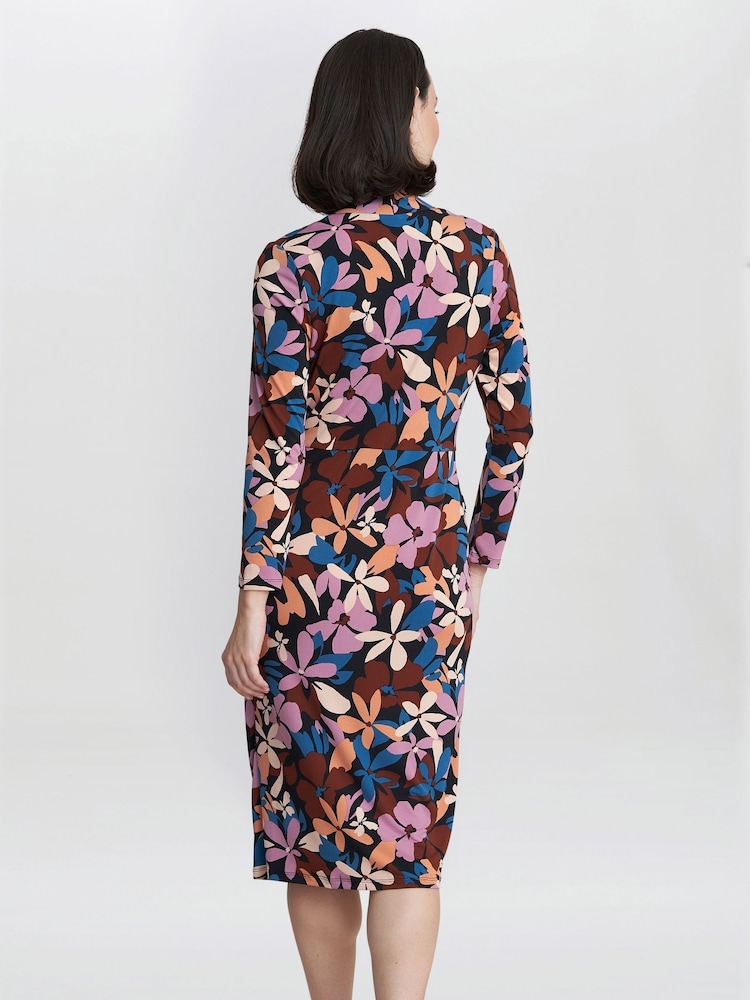 Gina Bacconi Isobel Jersey Black Wrap Dress - Image 2 of 5