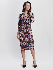 Gina Bacconi Isobel Jersey Black Wrap Dress - Image 3 of 5
