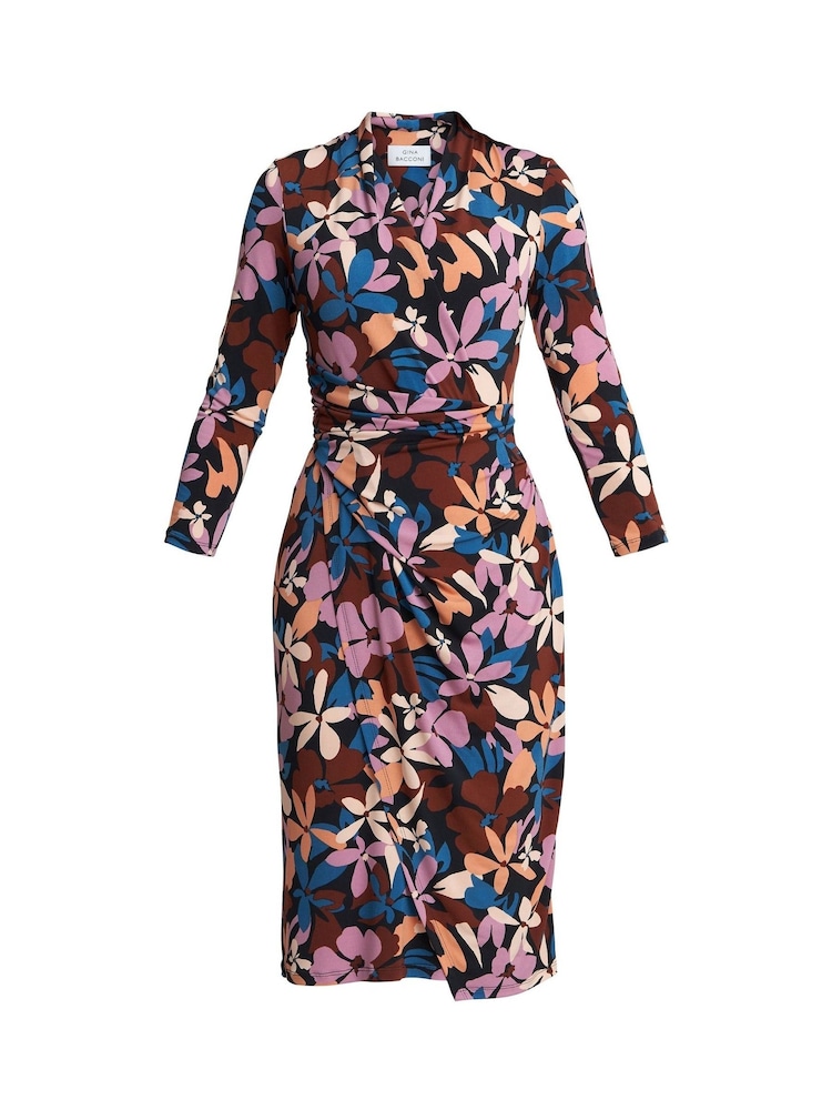 Gina Bacconi Isobel Wickelkleid aus schwarzem Jersey - Bild 5 von 5 Gina Bacconi Isobel Wickelkleid aus schwarzem Jersey - Bild 5 von 5