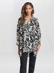 Gina Bacconi Dido Collarless Black blouse - Bild 1 von 6